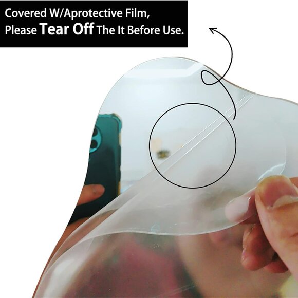 Acrylic Makeup Mirror for Desk with Stand Aesthetic Desk Decor Vanity Mirror Fra - Picture 7 of 7